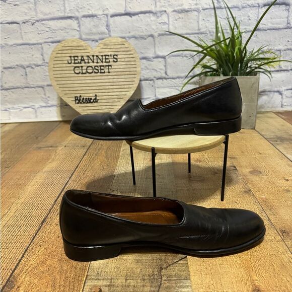 Zelli Mens Size 10 N Leather Black Loafers Shoes Hand Crafted in Italy - Picture 2 of 16